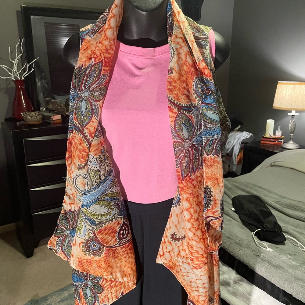 ‘Accents By Lavello’ Paisley & Floral Print Convertible Scarf